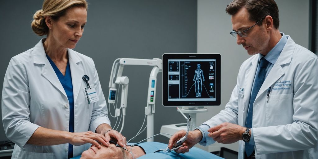 High-tech vascular device in clinical setting