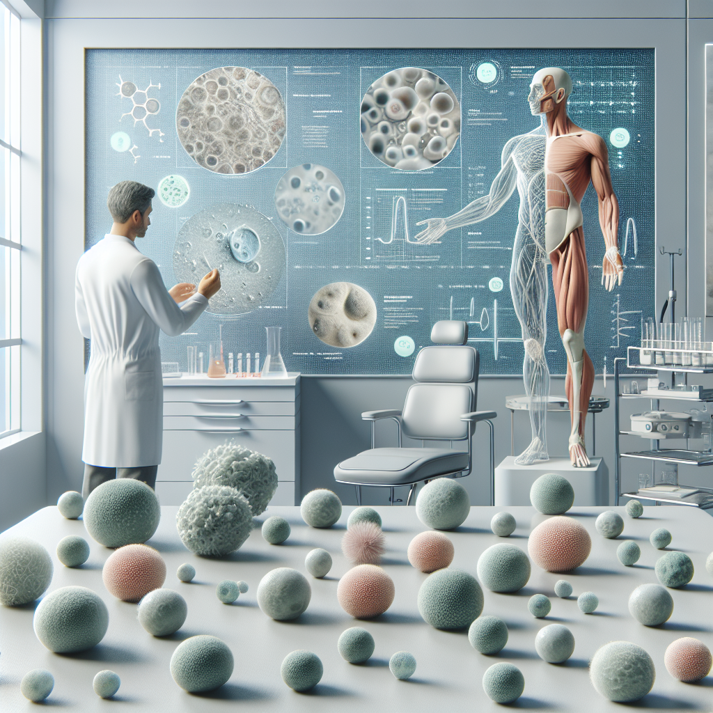 Graphic depicting the science of regenerative medicine, highlighting stem cells and growth factors working together to heal joints and muscles.