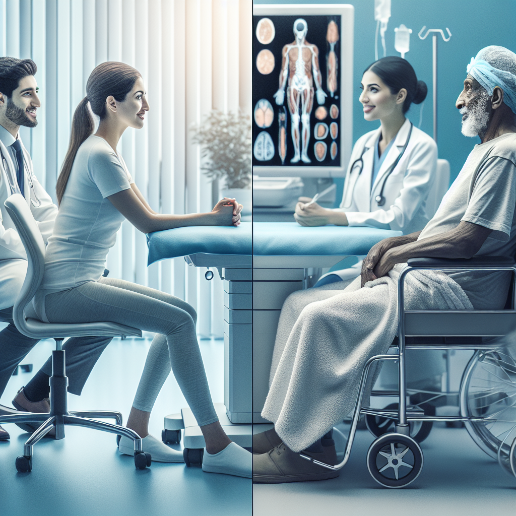 Comparison image highlighting regenerative medicine versus traditional surgery, emphasizing minimally invasive treatment, natural healing, and quick recovery.